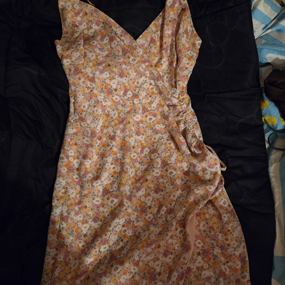 Altar'd State Pink and Orange Asymmetrical Dress